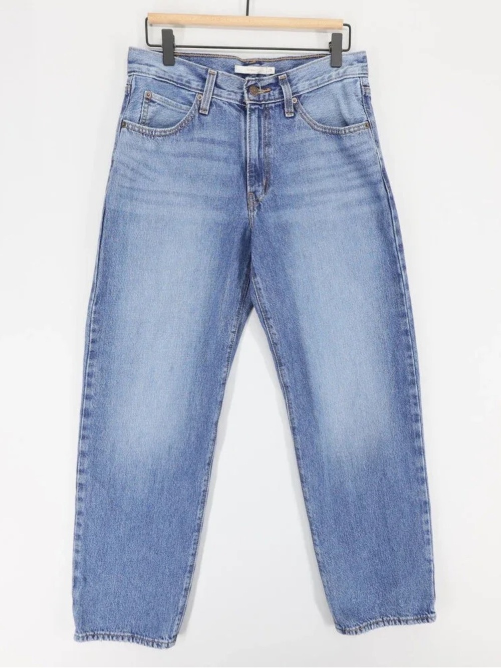 Levis 94 Baggy Jeans Womens 28 Blue Mid Rise Straight Leg Denim